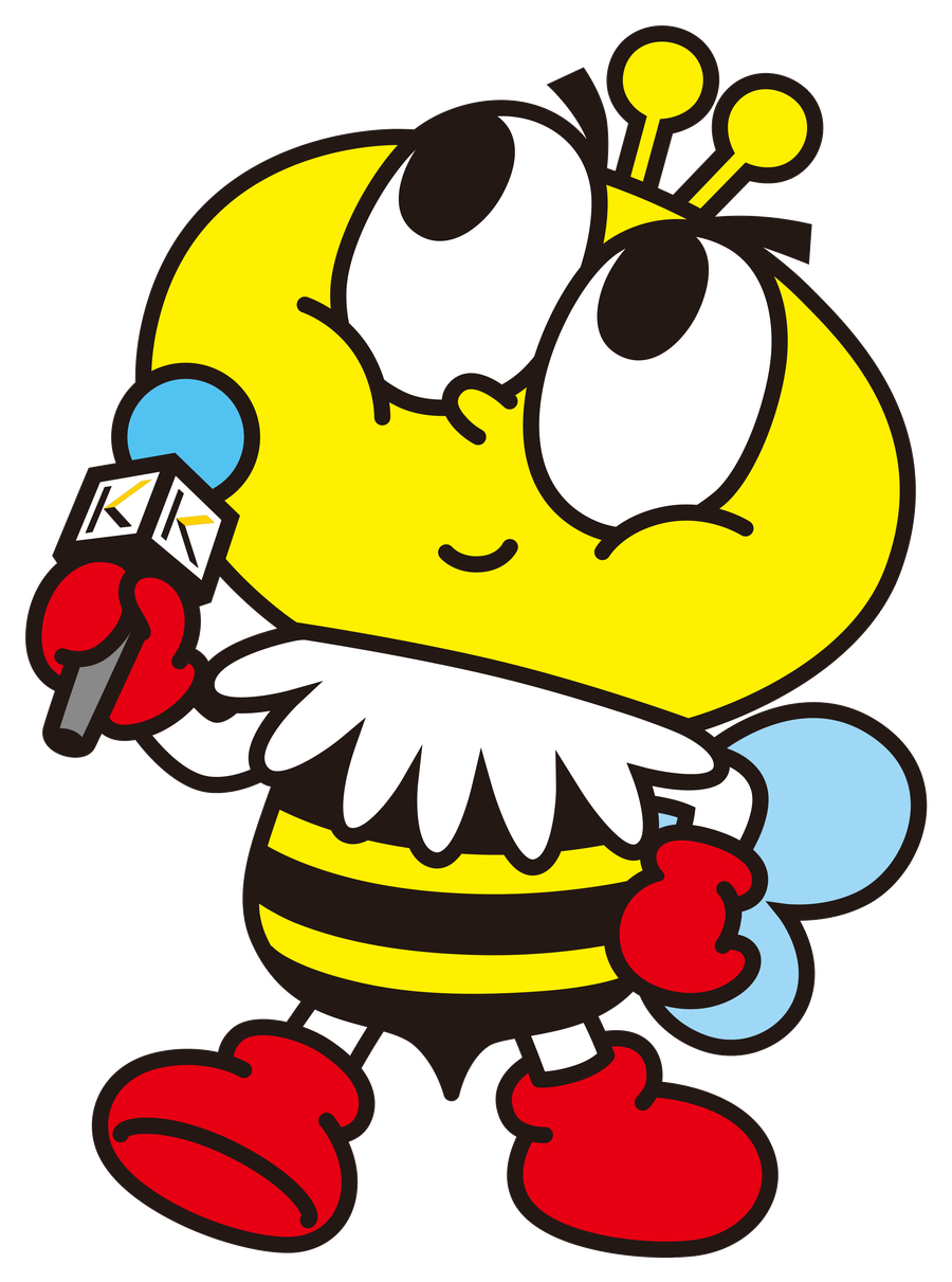 マイクを持って飛ぶケビィーくん